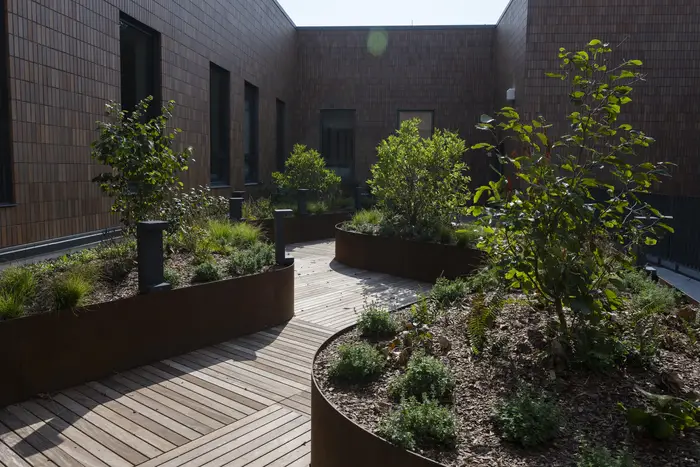 The Wellness Garden on the fourth floor of the Highmark Center.